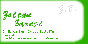 zoltan barczi business card